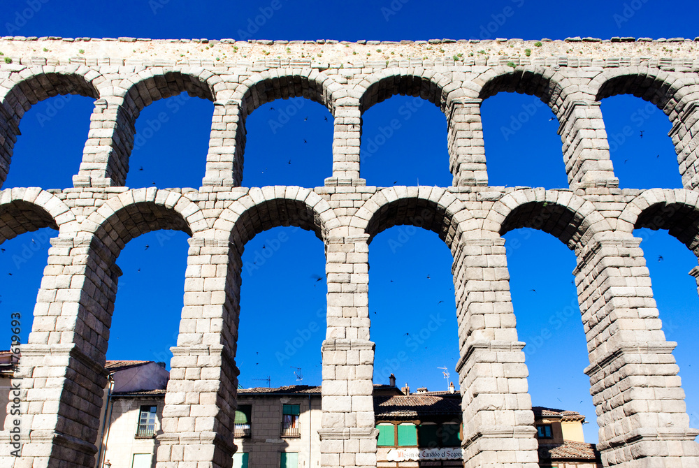Roman aqueduct, Segovia, Castile and Leon, Spain Roman aqueduct, Segovia, Castile and Leon, Spain