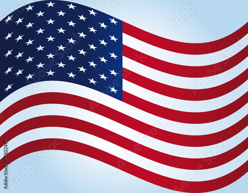 Flying american flag