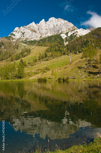 Nassfeld Gartnerkofel mountain reflection