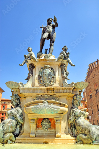 Italy, Bologna the fountain of Neptune