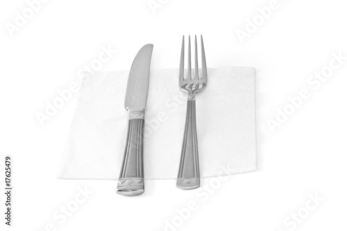fork and knife isolated