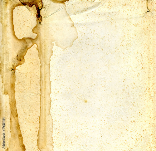 aging paper by spoiled water