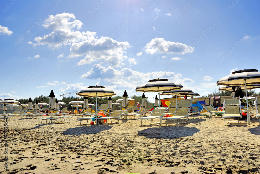 Adriano sand beach near Ravenna Italy Adriano sand beach near Ravenna Italy
