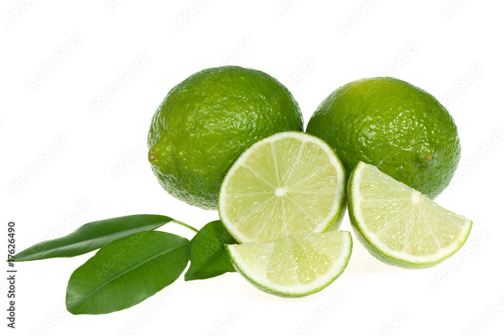 limes with leafs