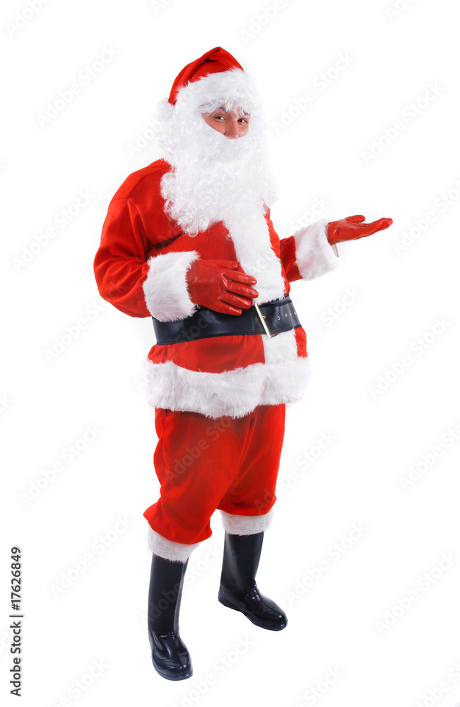 santa claus over white background