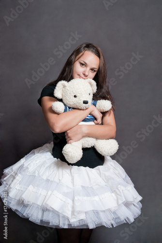 ballerina with bear