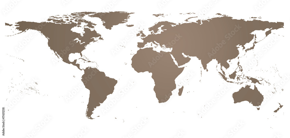 Carte du monde beige (vecteur)
