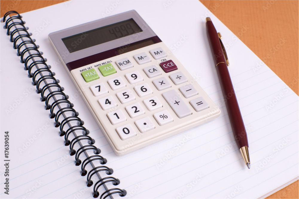 Financial Planning Notepad with Calculator and Pen Financial Planning Notepad with Calculator and Pen