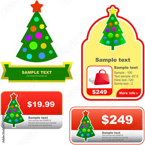 Set of New Year's banners for advertising