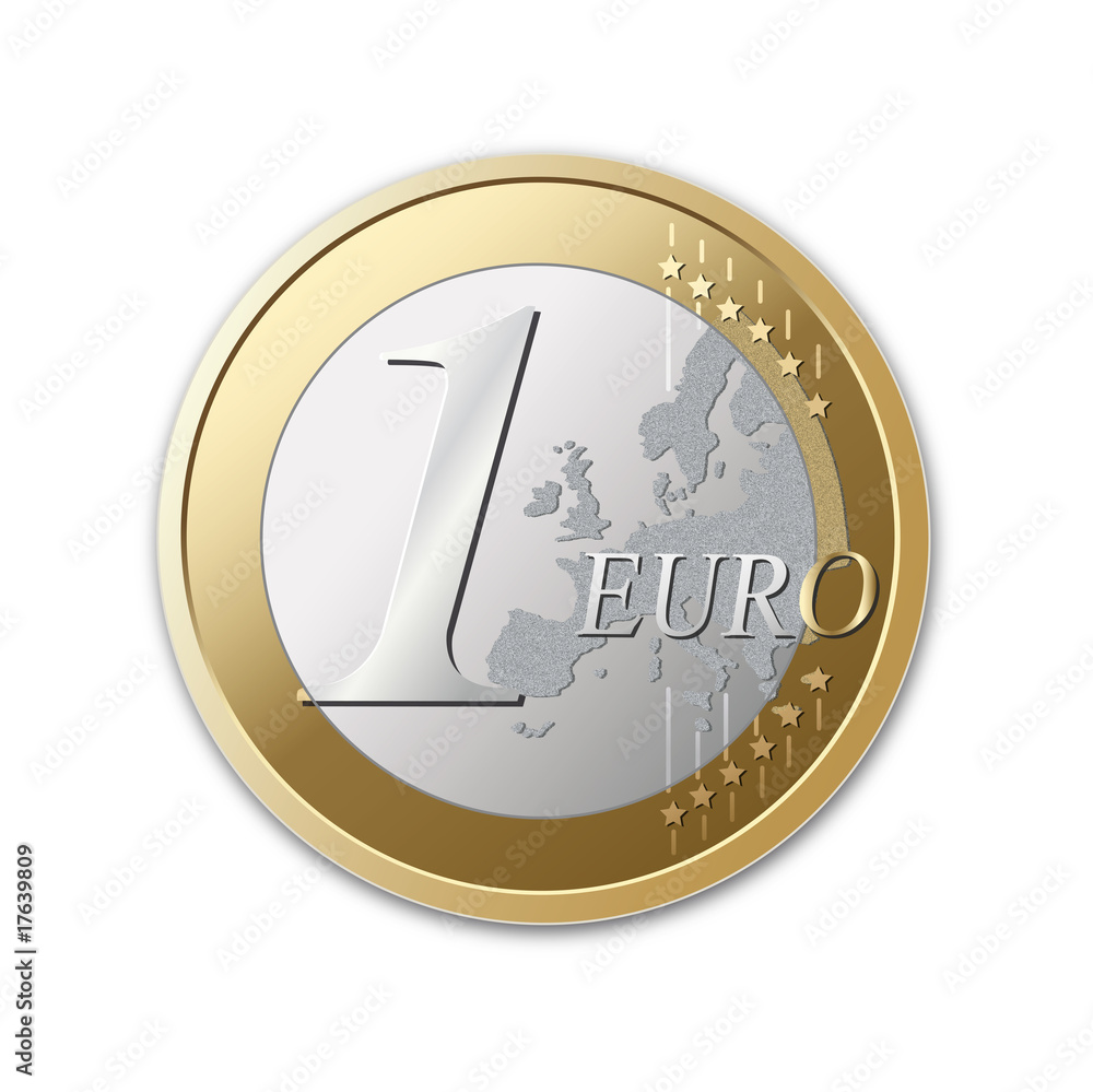 1 Euro Stück Stock Illustration | Adobe Stock