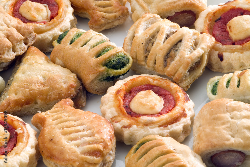 close up of a mixed kind of appetizers