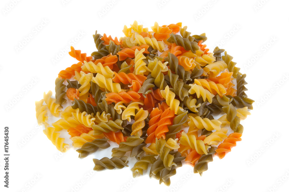 multicolor spiral macaroni. multicolor spiral macaroni.