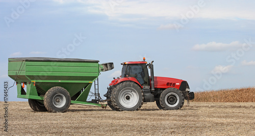 Tractor and Grain Wagon