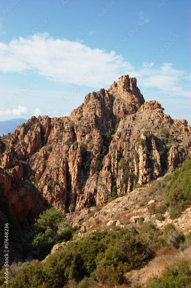rocks of Calanche de Piana in Corsica