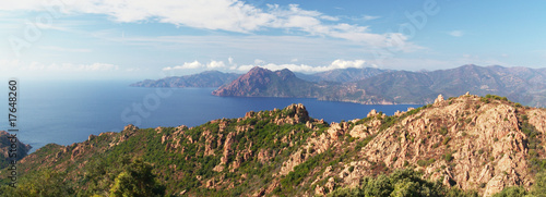 panoramic view on Calanche de Piana, Corsica