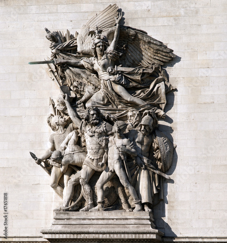 Canvas Print paris arc de triomphe 03