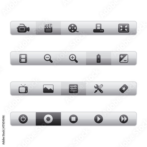 Interface Icons in Gray - Film Equipment photo