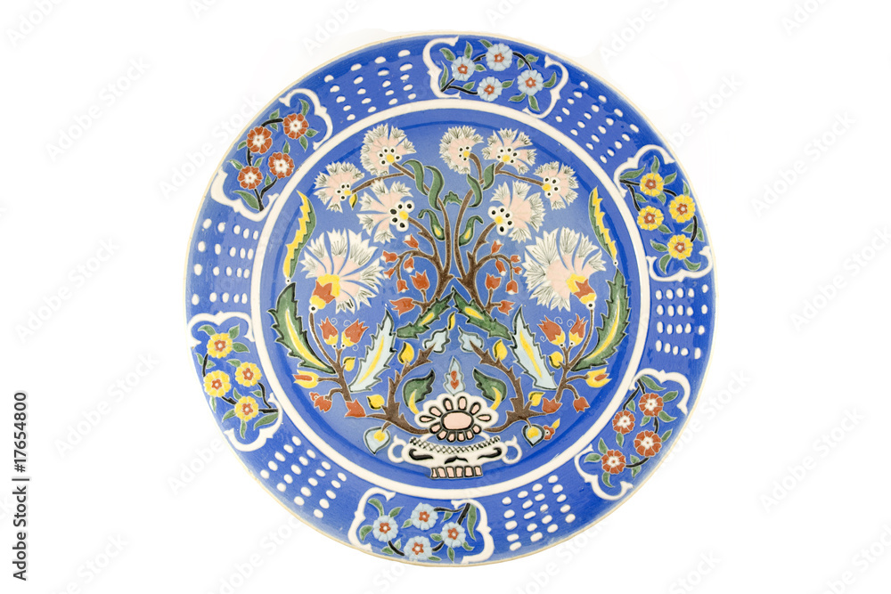 Turkish traditional artistic tile plate