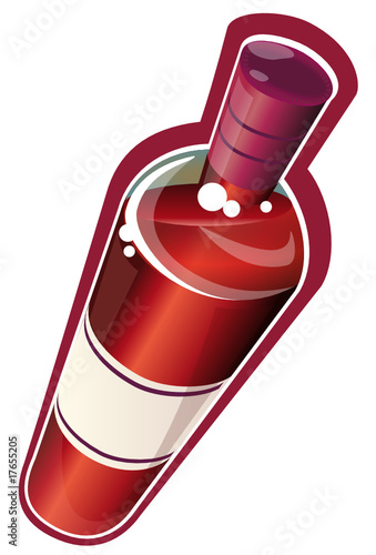 Bouteille dynamique de vin rouge