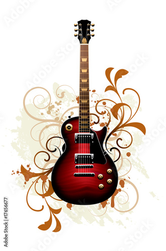 Abstract with guitar
