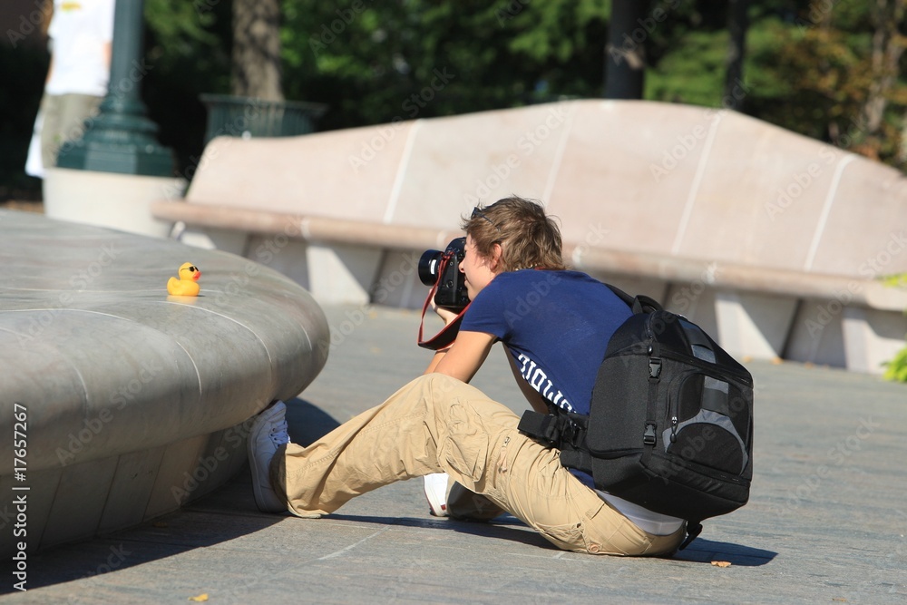 Quietscheentchen in Pose