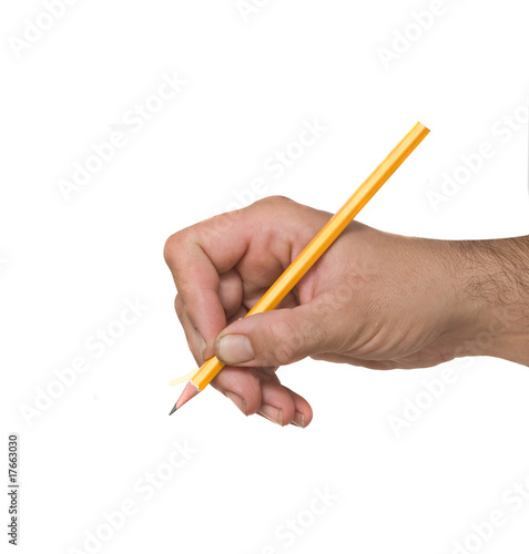 Writer with pencil