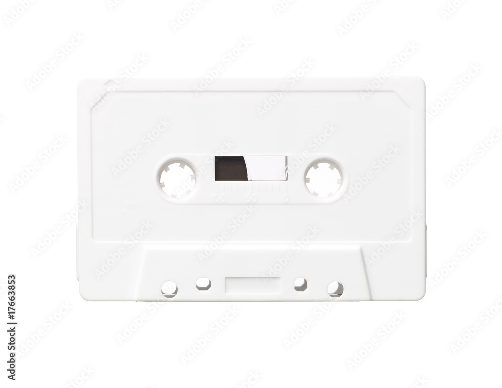 Obraz premium White audio cassette