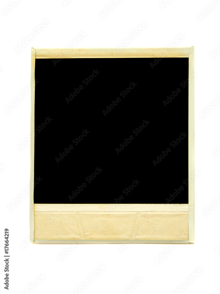Old photo card, isolated over white. Old photo card, isolated over white.