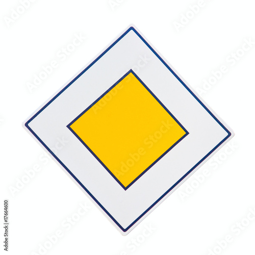 precedence passage traffic highway or road sign