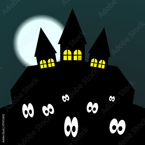 geisterschloss mit augen