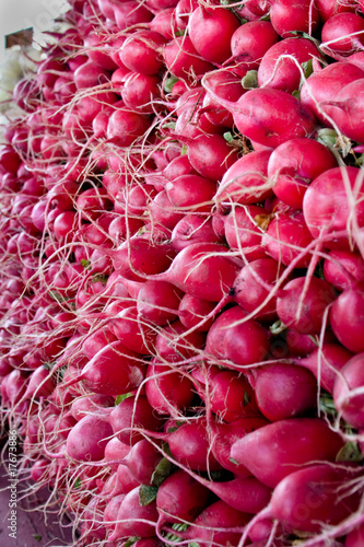 Red Radishes at Market