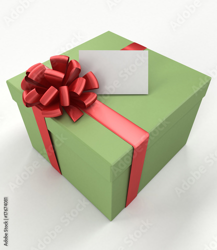 Gift box with a blank card