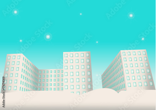 Blocks of flats in Wintertide