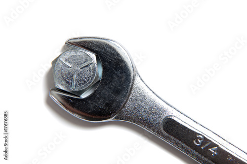 Obraz na plátně Wrench tightening a bolt
