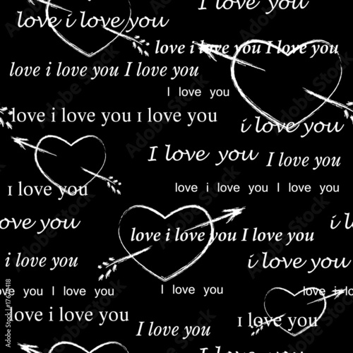 Seamlessly vector wallpaper valentine with hearts