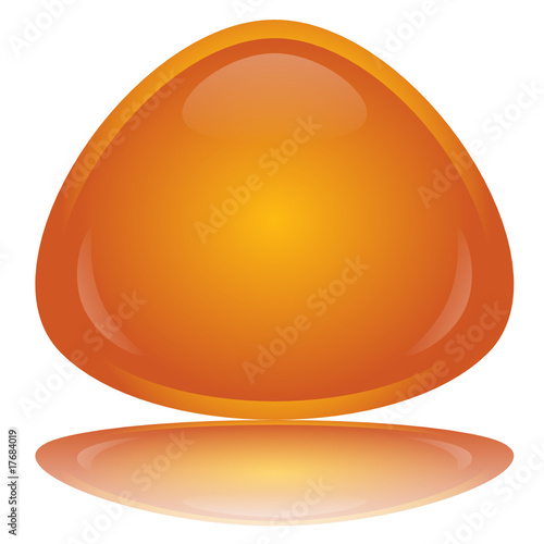 Bouton Orange (vierge) -- Orange Button (blank)