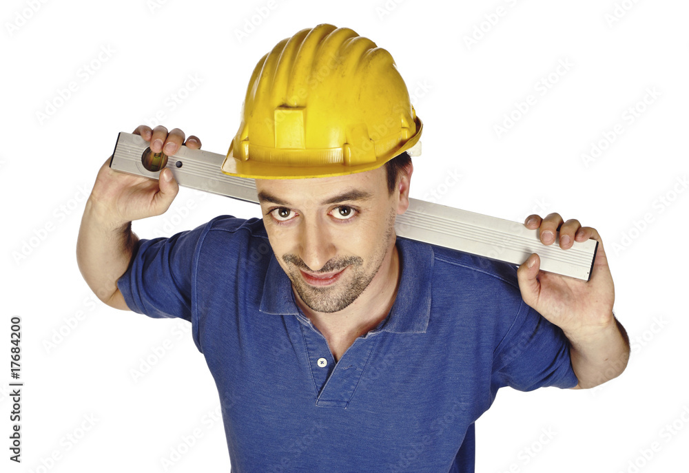 handyman and level spirit