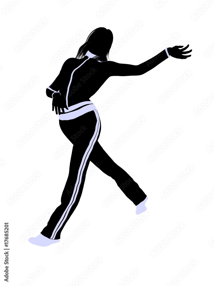 Female Urban Dance Illustration Silhouette