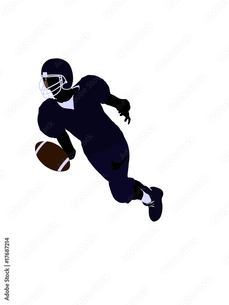 Fototapeta premium Male Football Player Illustration Silhouette