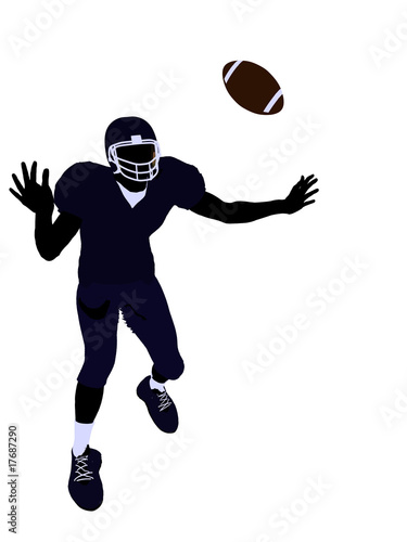 Male Football Player Illustration Silhouette