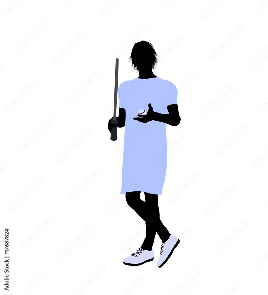 Male Tennis Player Illustration Silhouette Male Tennis Player Illustration Silhouette