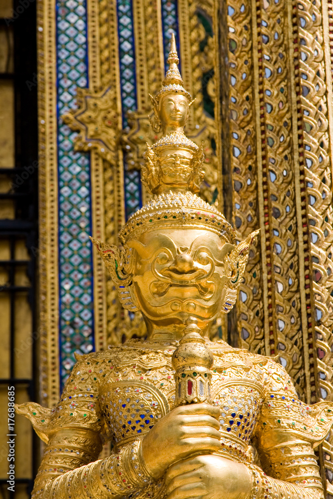 Traditional Thai sculpture in the Grand palace area in Bangkok