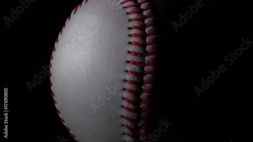 Baseball isolated against black loop - HD photo