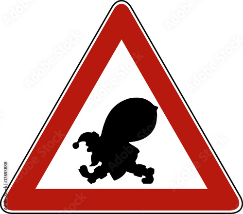 Weihnachtsmann-Schild I