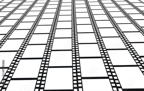 Perspective of empty filmstrips -  background