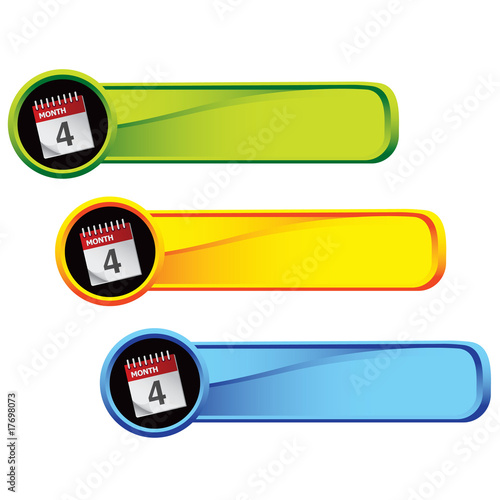 Calendar on colored tabs