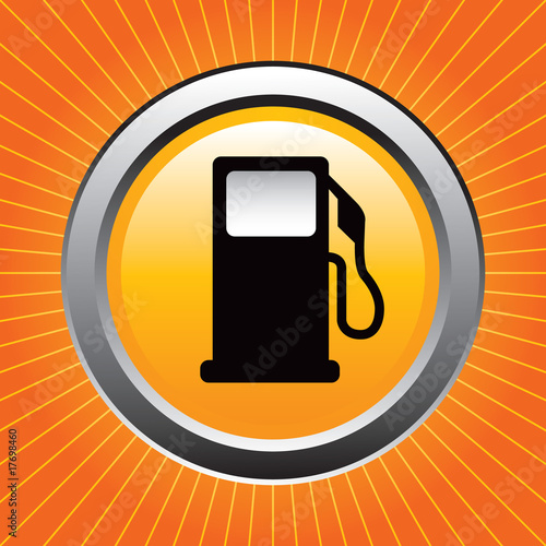 Orange starburst with a gas pump