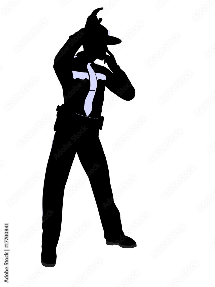 Male Police Officer Illustration Silhouette Male Police Officer Illustration Silhouette