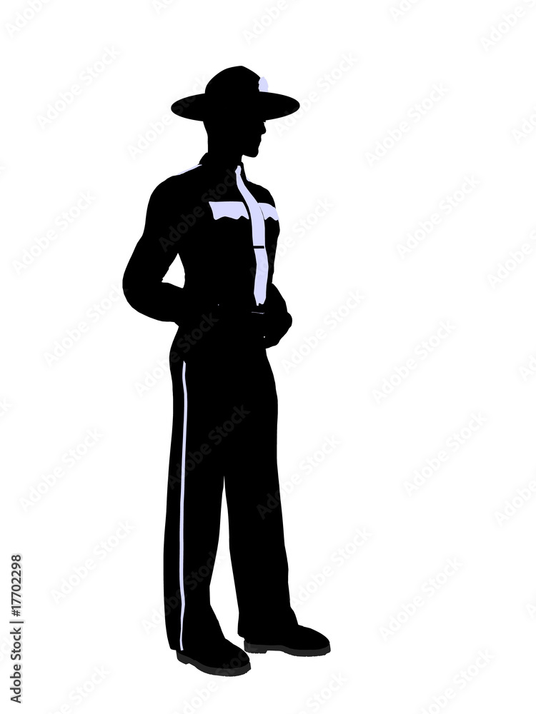 Male Police Officer Illustration Silhouette Male Police Officer Illustration Silhouette
