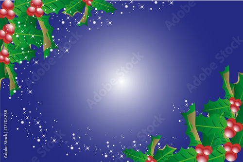 Cartolina Di Natale Sfondo Blu
